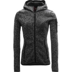 Stoic Alpinista Sweater Fleece Jacket Full Zip Gray Black Marled Size Small